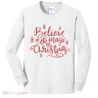 Believe In The Magic Of Christmas Kids Long Sleeve Shirt thumb 0