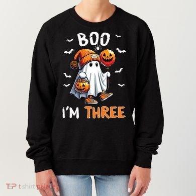 Boo IM Three Ghost 3rd Birthday Halloween Women's Sweatshirt
