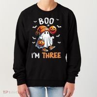 Boo IM Three Ghost 3rd Birthday Halloween Women's Sweatshirt thumb 0