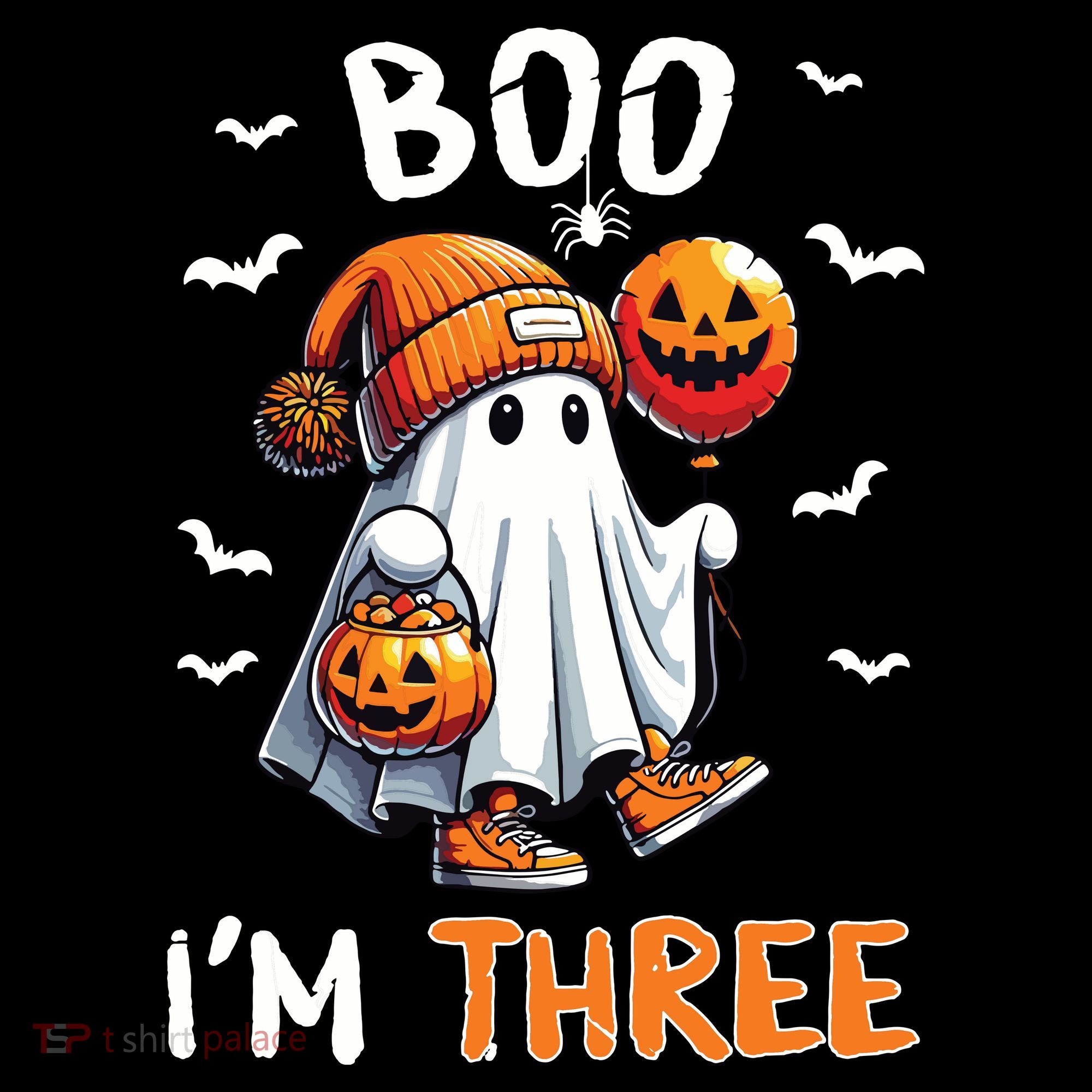 Boo IM Three Ghost 3rd Birthday Halloween Apron