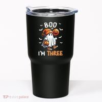 Boo IM Three Ghost 3rd Birthday Halloween Tumbler thumb 0