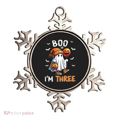 Boo IM Three Ghost 3rd Birthday Halloween Ornament