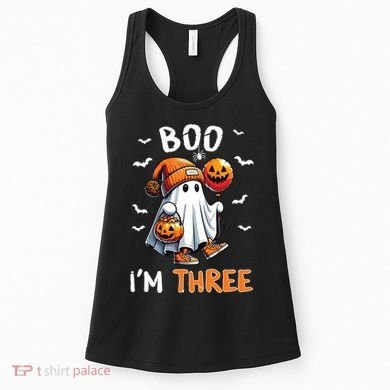 Boo IM Three Ghost 3rd Birthday Halloween Women's Tank Top