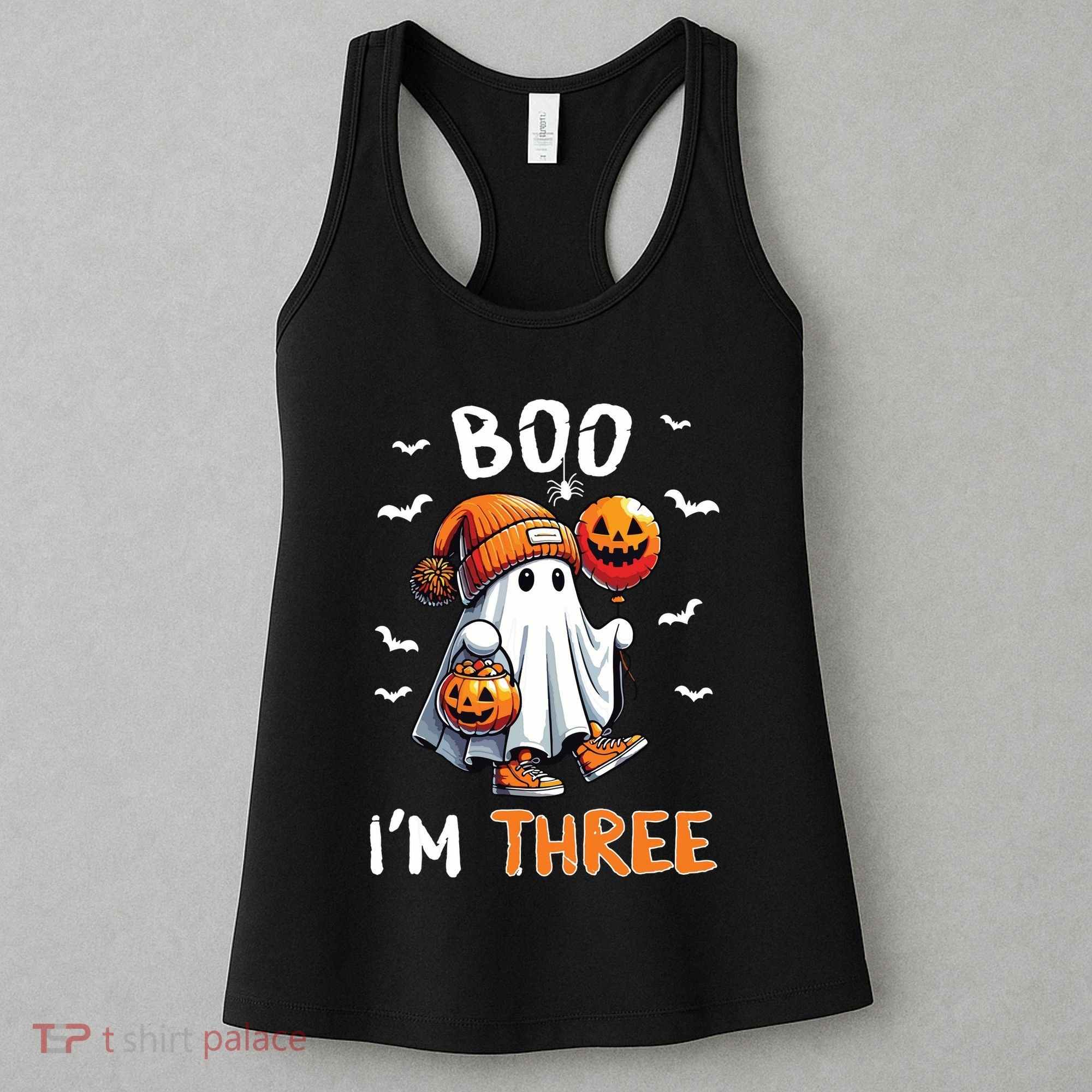 Boo IM Three Ghost 3rd Birthday Halloween Women's Tank Top