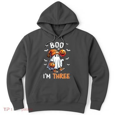 Boo IM Three Ghost 3rd Birthday Halloween Hoodie