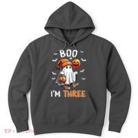 Boo IM Three Ghost 3rd Birthday Halloween Hoodie thumb 0