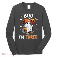 Boo IM Three Ghost 3rd Birthday Halloween Long Sleeve Shirt thumb 0