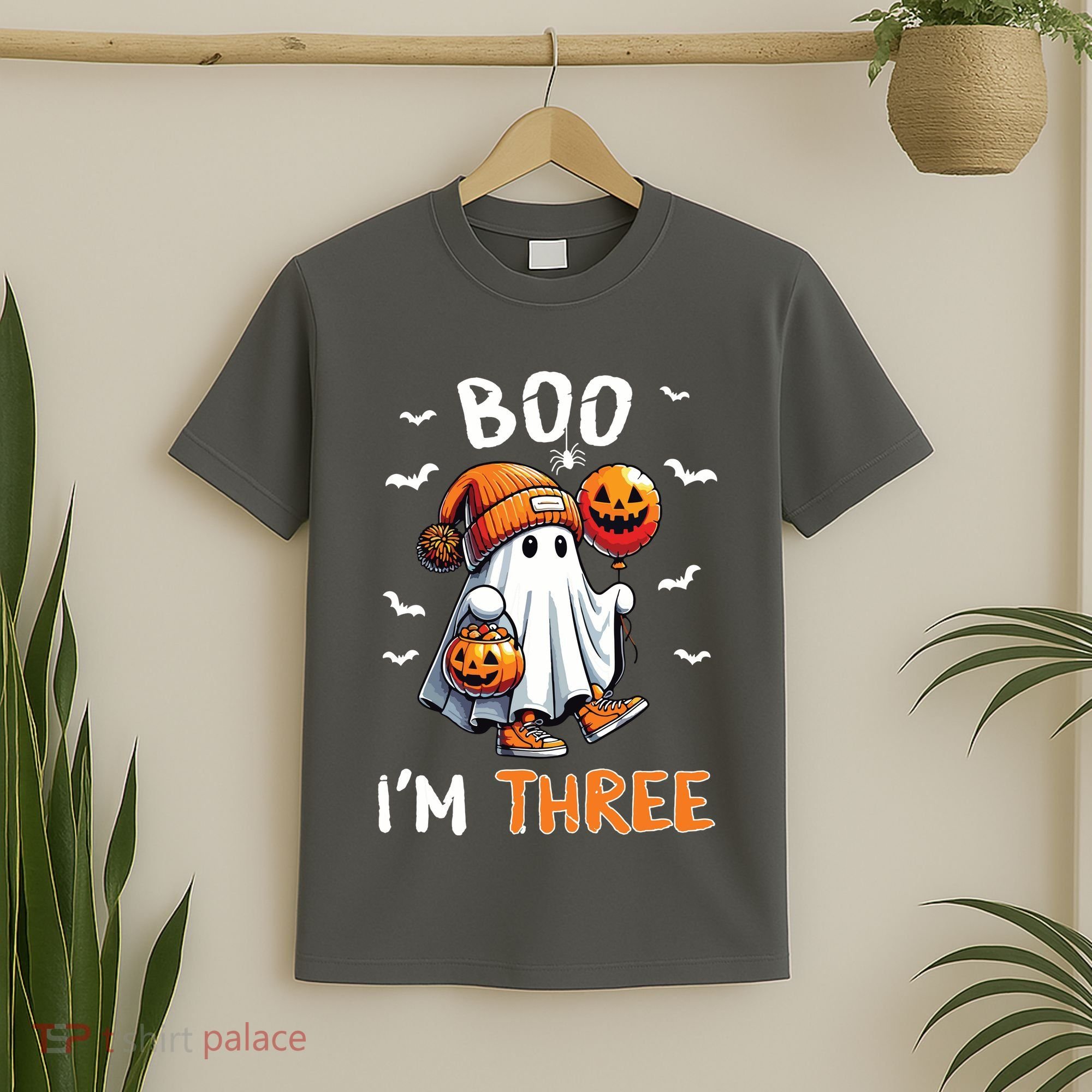 Boo IM Three Ghost 3rd Birthday Halloween T-Shirt
