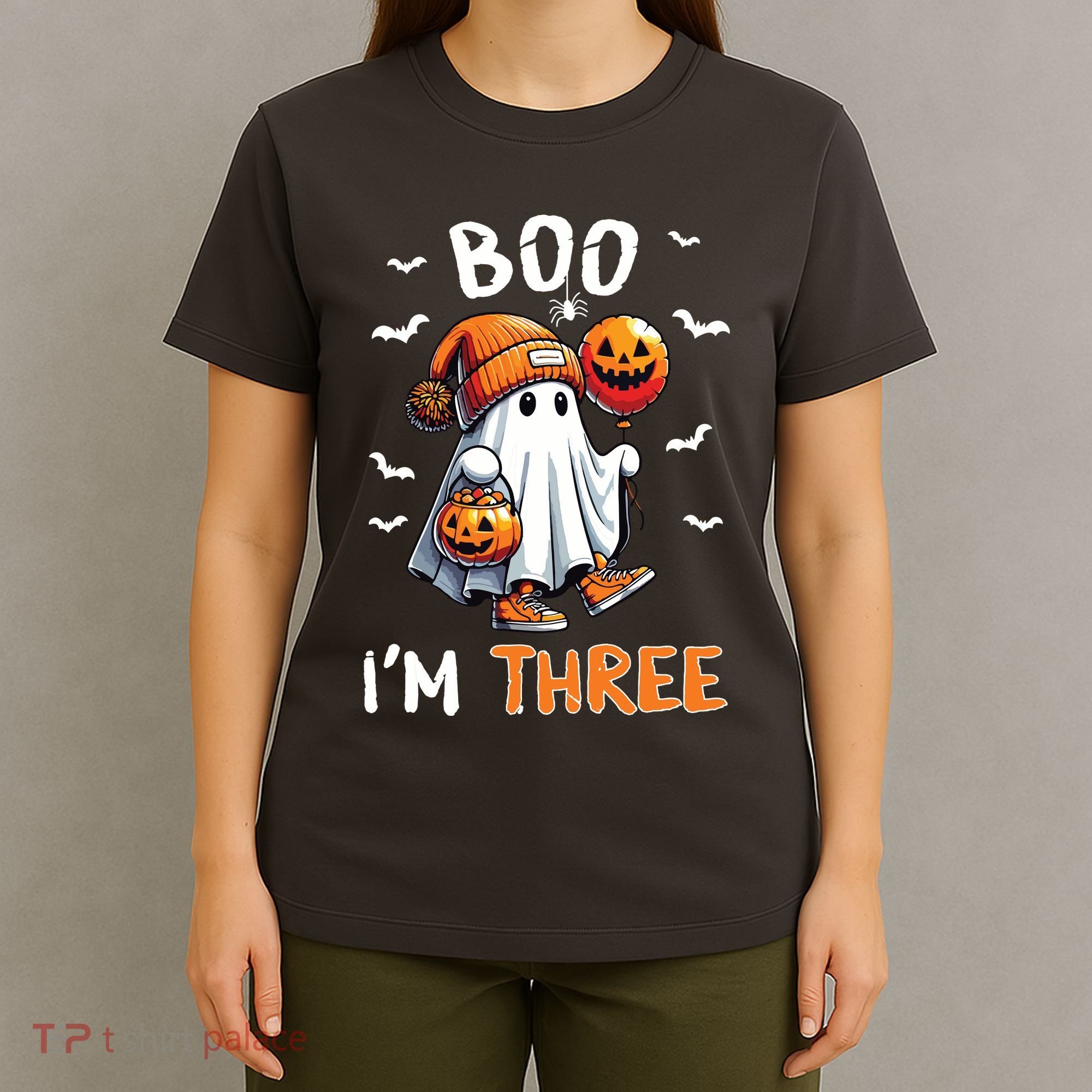 Boo IM Three Ghost 3rd Birthday Halloween T-Shirt