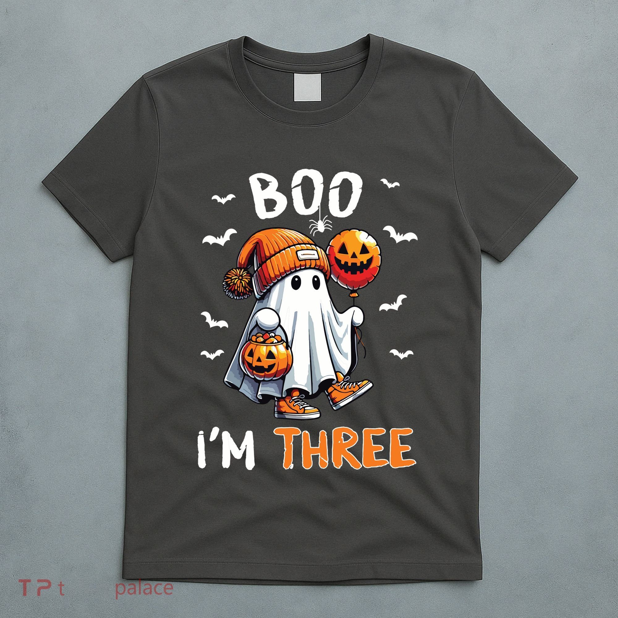Boo IM Three Ghost 3rd Birthday Halloween T-Shirt