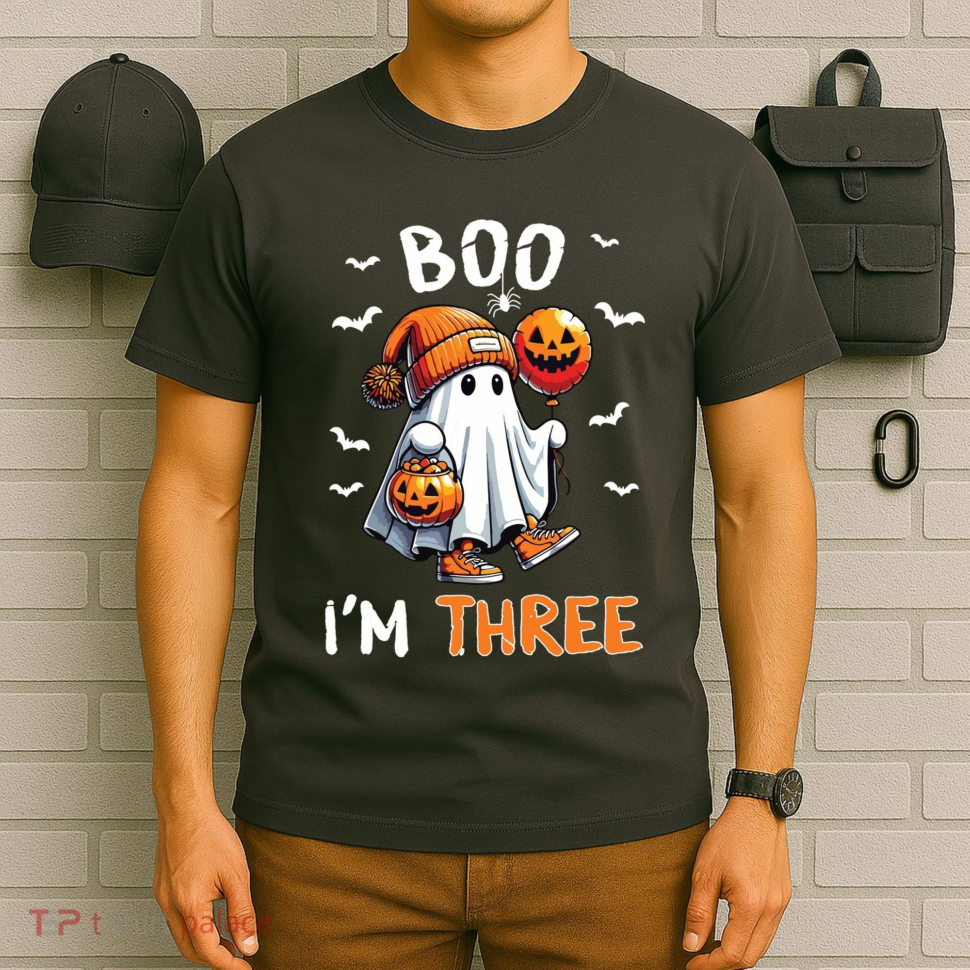 Boo IM Three Ghost 3rd Birthday Halloween T-Shirt
