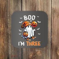 Boo IM Three Ghost 3rd Birthday Halloween Coaster thumb 0