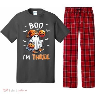 Boo IM Three Ghost 3rd Birthday Halloween Pajama Set