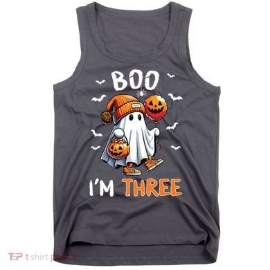Boo IM Three Ghost 3rd Birthday Halloween Tank Top