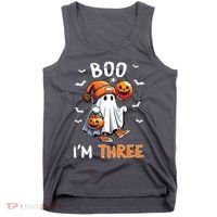 Boo IM Three Ghost 3rd Birthday Halloween Tank Top thumb 0