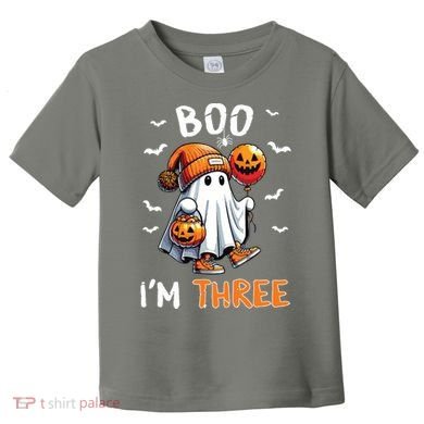 Boo IM Three Ghost 3rd Birthday Halloween Toddler T-Shirt