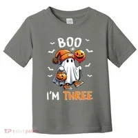 Boo IM Three Ghost 3rd Birthday Halloween Toddler T-Shirt thumb 0