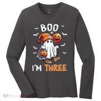 Boo IM Three Ghost 3rd Birthday Halloween Women's Long Sleeve Shirt thumb 0