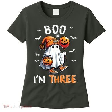 Boo IM Three Ghost 3rd Birthday Halloween Women's T-Shirt