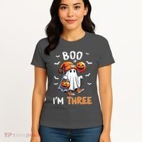 Boo IM Three Ghost 3rd Birthday Halloween Women's T-Shirt thumb 4
