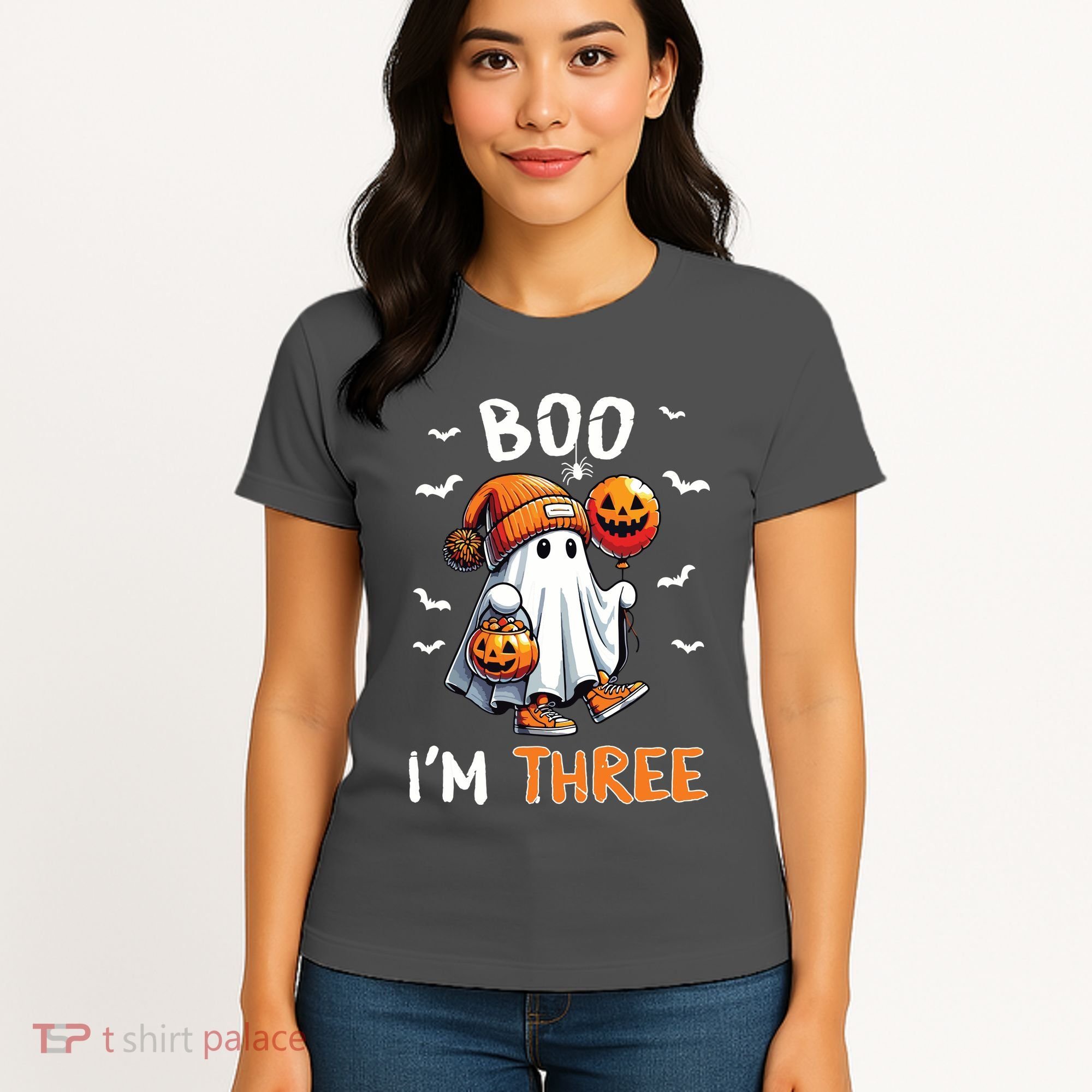 Boo IM Three Ghost 3rd Birthday Halloween Women's T-Shirt