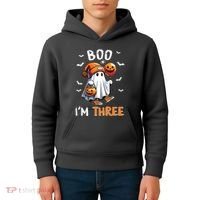 Boo IM Three Ghost 3rd Birthday Halloween Kids Hoodie thumb 4