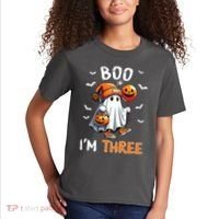 Boo IM Three Ghost 3rd Birthday Halloween Kids T-Shirt thumb 2