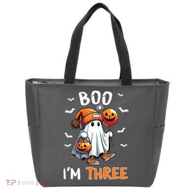 Boo IM Three Ghost 3rd Birthday Halloween Tote Bag