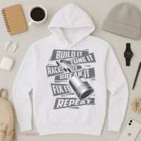 Build It Tune It Race It Break It Cool Gift Race Car Enthusiast Gift Hoodie thumb 3
