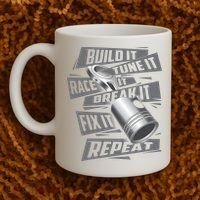 Build It Tune It Race It Break It Cool Gift Race Car Enthusiast Gift Coffee Mug thumb 2
