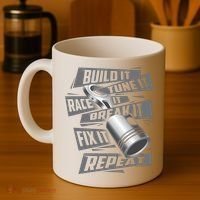 Build It Tune It Race It Break It Cool Gift Race Car Enthusiast Gift Coffee Mug thumb 4