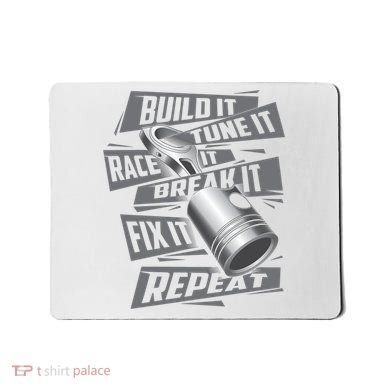 Build It Tune It Race It Break It Cool Gift Race Car Enthusiast Gift Mousepad