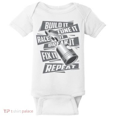 Build It Tune It Race It Break It Cool Gift Race Car Enthusiast Gift Baby Bodysuit