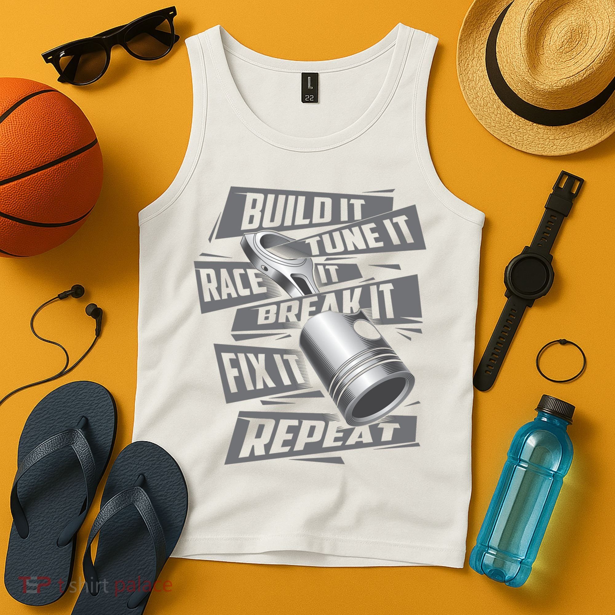 Build It Tune It Race It Break It Cool Gift Race Car Enthusiast Gift Tank Top