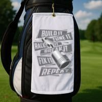 Build It Tune It Race It Break It Cool Gift Race Car Enthusiast Gift Golf Towel thumb 2