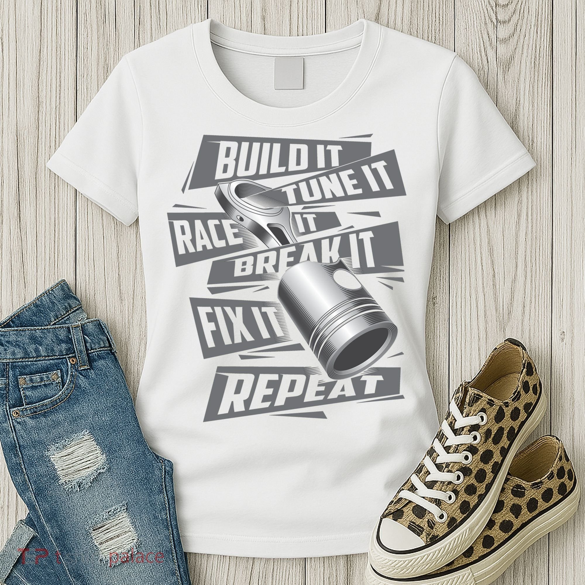 Build It Tune It Race It Break It Cool Gift Race Car Enthusiast Gift Women's T-Shirt