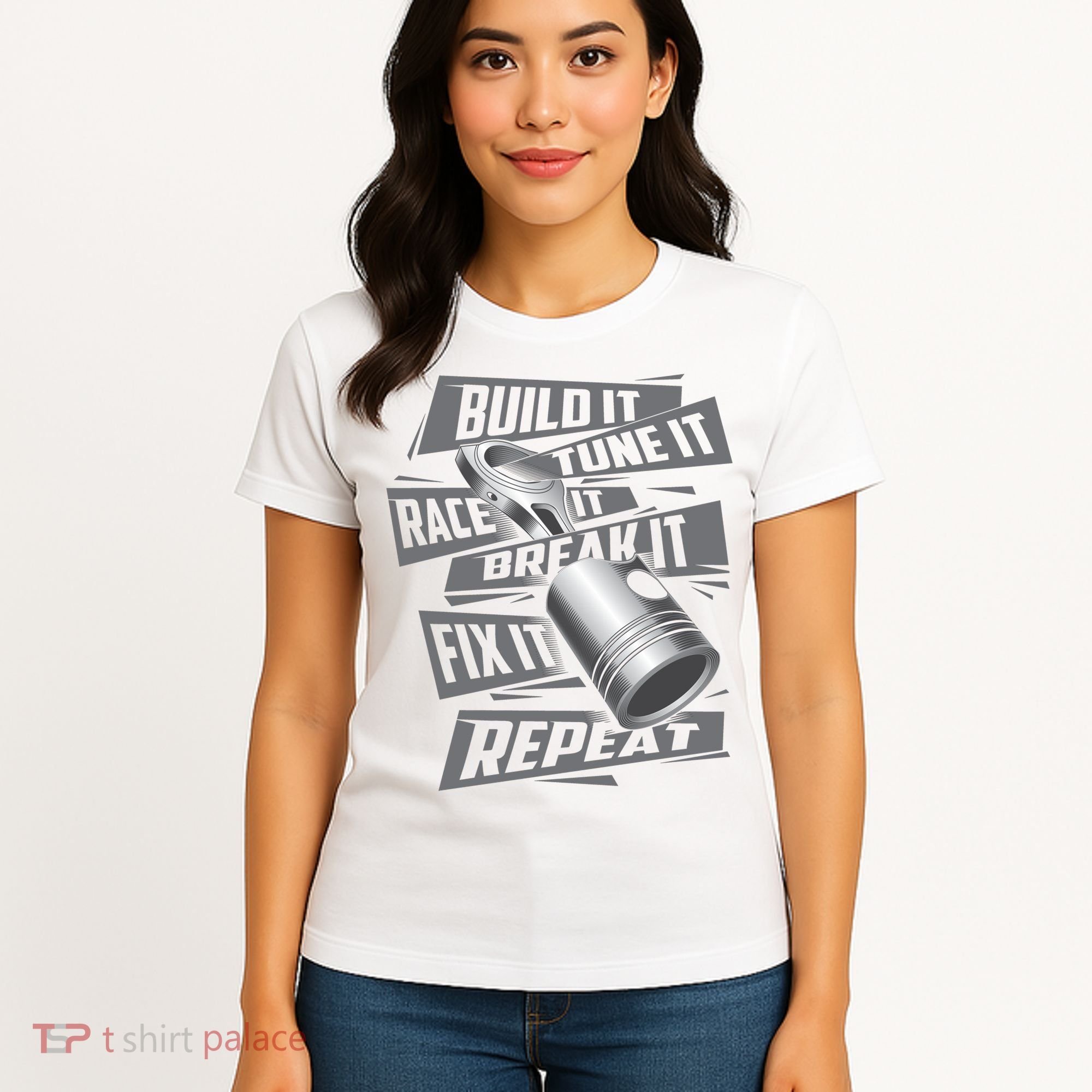 Build It Tune It Race It Break It Cool Gift Race Car Enthusiast Gift Women's T-Shirt