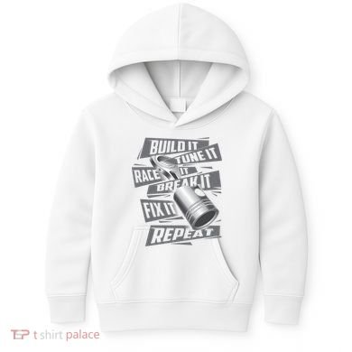 Build It Tune It Race It Break It Cool Gift Race Car Enthusiast Gift Kids Hoodie