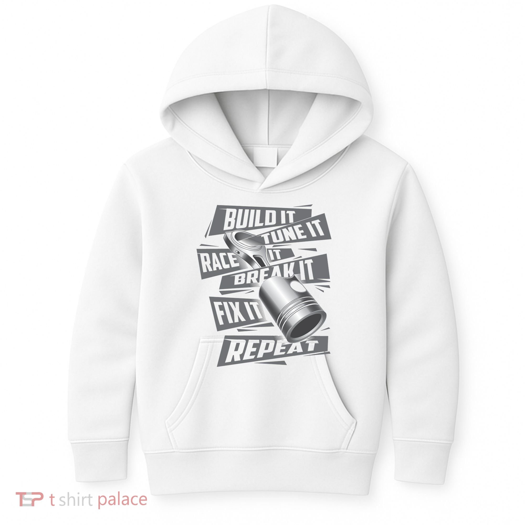 Build It Tune It Race It Break It Cool Gift Race Car Enthusiast Gift Kids Hoodie