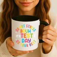 Bruh Its Test Day Rock The Test Teacher Student Testing Day Coffee Mug thumb 3