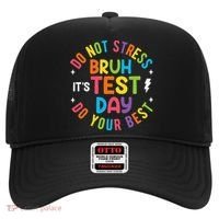 Bruh Its Test Day Rock The Test Teacher Student Testing Day Hat thumb 0