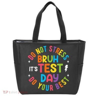 Bruh Its Test Day Rock The Test Teacher Student Testing Day Tote Bag
