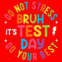 Bruh Its Test Day Rock The Test Teacher Student Testing Day Santa Hat thumb 1