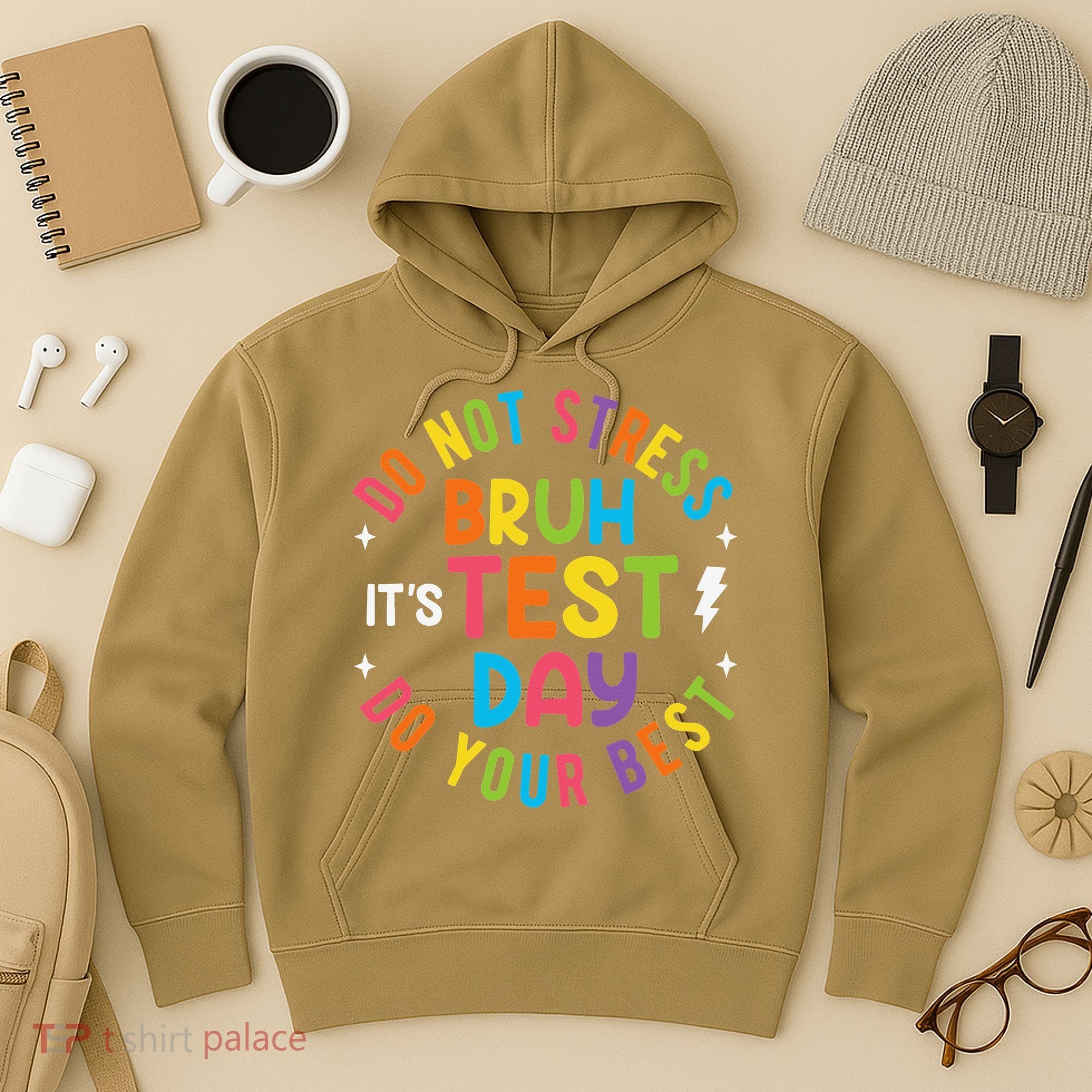 Bruh Its Test Day Rock The Test Teacher Student Testing Day Hoodie