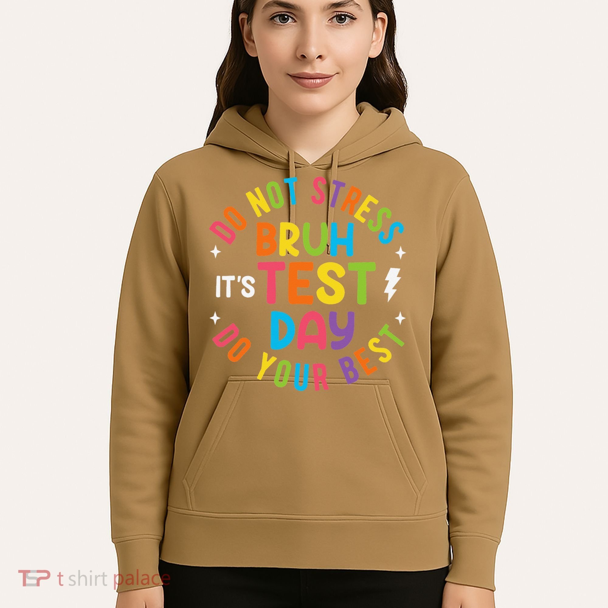 Bruh Its Test Day Rock The Test Teacher Student Testing Day Hoodie