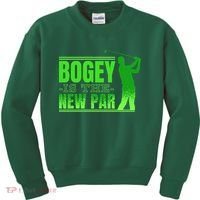 Bogey Is The New Par Funny Golfer Golf Golfing Kids Sweatshirt thumb 0