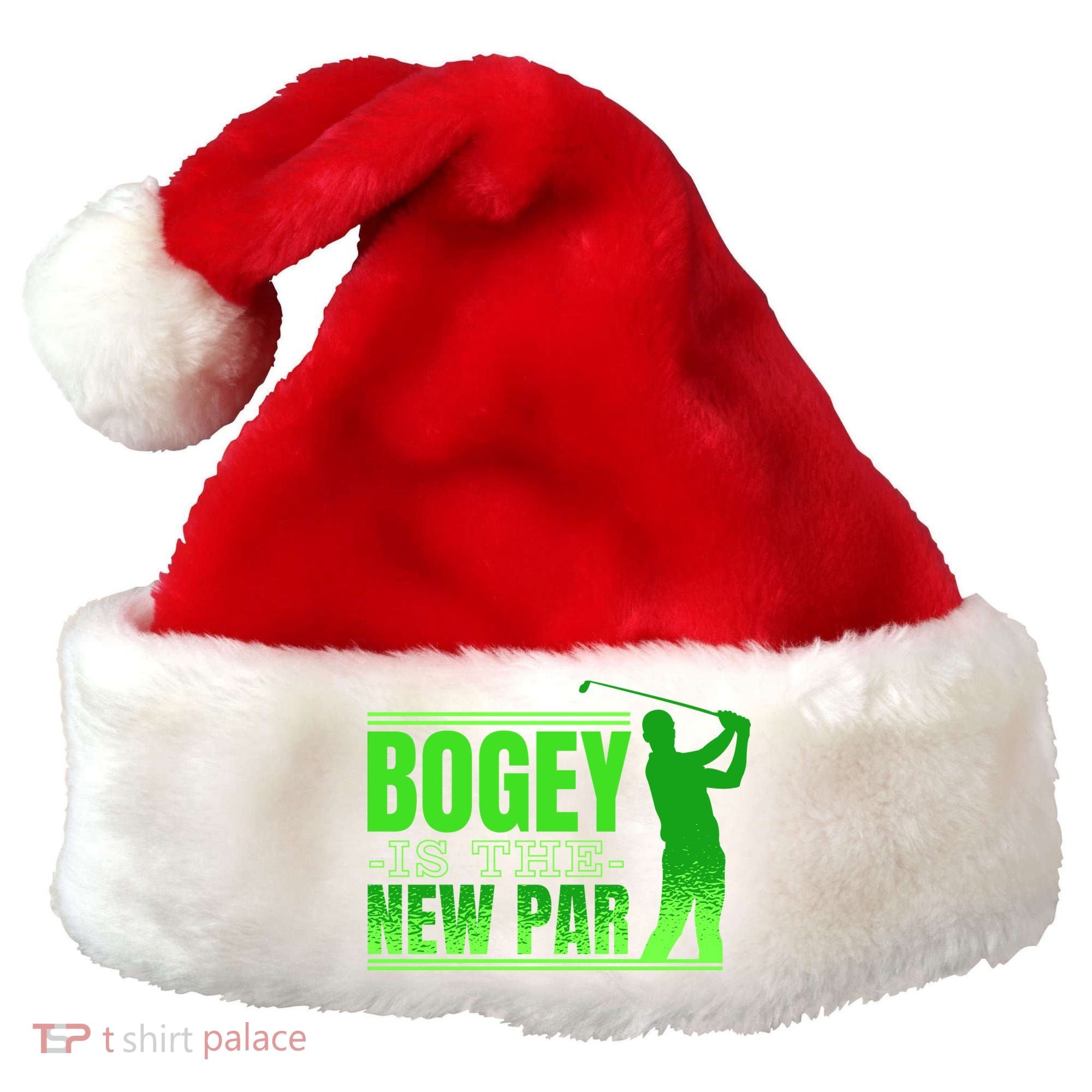 Bogey Is The New Par Funny Golfer Golf Golfing Santa Hat