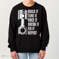 Build It Tune It Race It Break It Fix It Repeat Mechanic Gift Women's Sweatshirt thumb 0