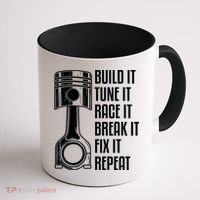 Build It Tune It Race It Break It Fix It Repeat Mechanic Gift Coffee Mug thumb 1