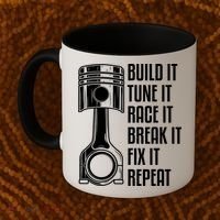 Build It Tune It Race It Break It Fix It Repeat Mechanic Gift Coffee Mug thumb 2